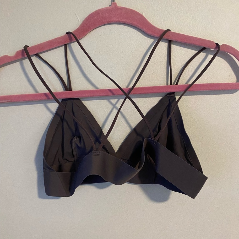 Free people chocolate brown bralette size medium
